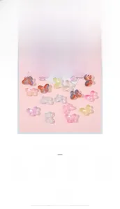 Detailed close-up of colorful 10x14mm frosted glass butterfly beads for DIY jewelry making