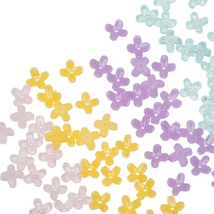 Perline di fiori a quattro petali in resina color macaron per gioielli fai-da-te