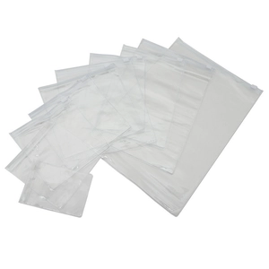 Set aus transparenten PVC-Zippbeuteln in 8 verschiedenen Größen für vielseitige Ordnung
