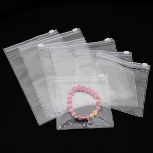 Transparente PVC Kunststoff Gleitverschluss Beutel Schmuck Zubehör Verpackung Lagerung Beutel Wiederverwendbare Verschlussbeutel