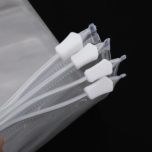 Klarsichtbeutel aus PVC für Schmuck mit weißem Schiebeverschluss für Ordnung
