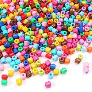 Colorful 6x6mm glass barrel beads for DIY jewelry making and handmade crafts projects