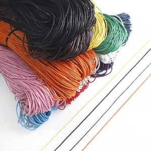 Colorful 1mm waxed cotton cord set for DIY jewelry making and handmade weaving projects
