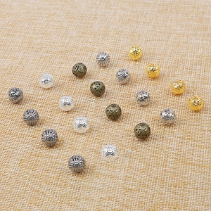 Perles en Maille de Fer Creuses Forme de Balle Filigrane Perles d'Espacement pour Fabrication de Bijoux DIY Bracelet Collier Accessoires