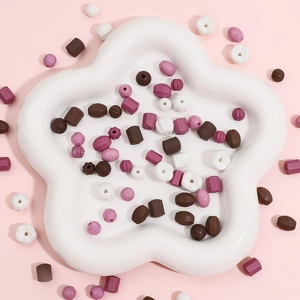 Matte Ceramic Pumpkin Beads Faceted Column Round Beads Purple Brown White Kiln Fired Frosted Beads For DIY Jewelry Making Accessories