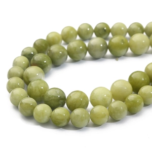 Natural green jadeite round beads strand for DIY jewelry making with oily luster finish