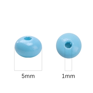 Perles de verre bleu ciel 5mm avec trou 1mm pour la création de bracelets artisanaux