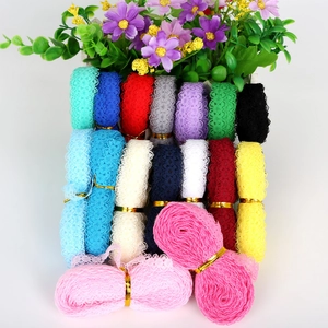 Colorful 5-yard non-stretch lace trim ribbon set for DIY hair accessories and crafts