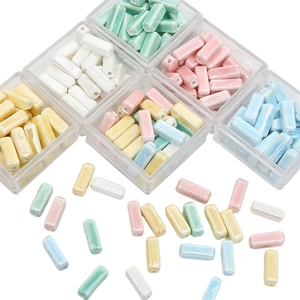Macaron color ceramic rectangle beads 6x15mm for handmade DIY jewelry making