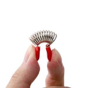 Clip de resorte de metal pulido con tapas rojas para accesorios de llaveros de bricolaje