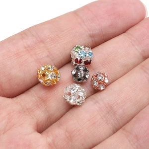 Fünf verschiedene Farben von Strass-Zwischenperlen für DIY-Schmuck und Armbänder