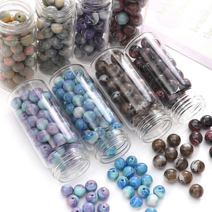Perles en résine style peinture à l'huile en flacons pour la création de bijoux DIY