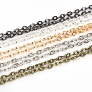 DIY jewelry making O-shaped metal chain set in 5 metallic colors for earrings