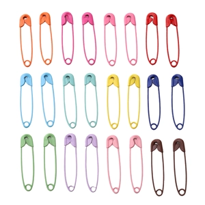 Set dettagliato di 22 spille di sicurezza colorate in metallo opaco per artigianato fai-da-te