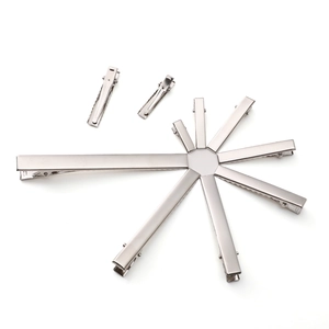 Flat top iron alligator hair clips with teeth in various sizes for DIY bow accessories