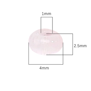 Pink translucent cat eye glass beads for DIY jewelry making 4mm x 2.5mm size