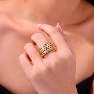 S925 Sterling Silver Moissanite Stackable Rings Set For Women Exquisite Minimalist D-E Color VVS Princess Cut Fine Jewelry