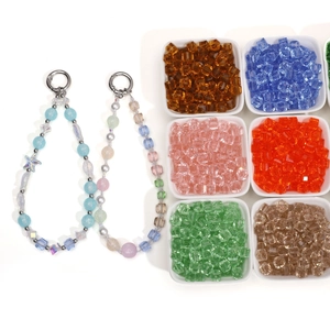 Glass Crystal Cube Beads Faceted Square Spacer Beads For DIY Jewelry Making Handmade Bracelet Necklace Ornament Craft Materials