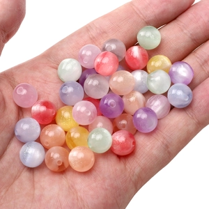 Perline colorate in resina con glitter per gioielli fatti a mano e catene cellulari