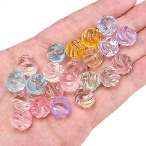 Bunte 12mm Glasperlen mit Rippenstruktur in Pastellfarben für DIY Schmuckherstellung