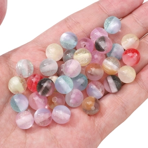 10mm resin round beads with gold glitter and spiral texture for DIY jewelry making