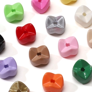 Colorful acrylic gear beads for DIY jewelry making in vibrant candy and metallic colors