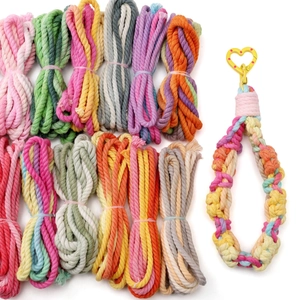 Drei-Litzen-Gezwirnt Farbverlauf Baumwollschnur Für DIY-Schmuckherstellung Handgefertigtes Geflochtenes Seilmaterial Für Armbänder Halsketten Bastelzubehör