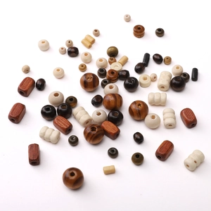 Natural Dark Wood Beads Loose Round Cylinder Flat Spacer Beads For DIY Jewelry Making Bracelet Necklace Craft Material