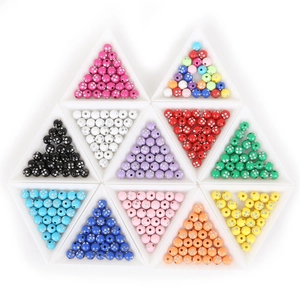 Detail of 8mm colorful acrylic Shamballa beads with sparkling rhinestones for DIY jewelry