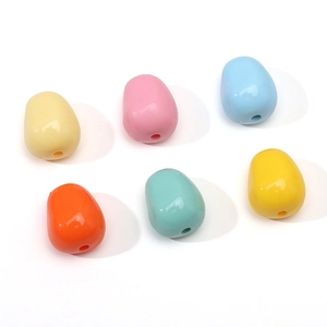 Colorful macaron acrylic corn kernel beads for DIY jewelry and phone chain making