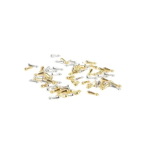 Colgantes de gota en aleación pulida oro y plata para joyería DIY y cadenas extendidas