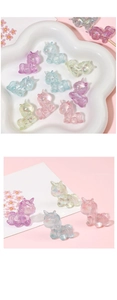 Pendentifs licorne en acrylique irisé couleurs pastel pour bijoux DIY et artisanat