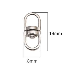 Swivel clasp connector 8x19mm alloy figure 8 keychain ring for DIY craft accessories