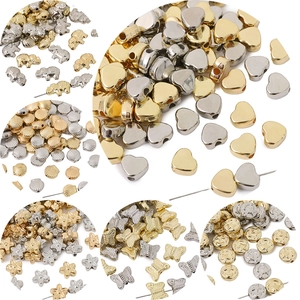 DIY Glass Animal Shell Owl Spacer Beads Gold Silver Electroplated Loose Beads For Bracelet Necklace Jewelry Making Handicraft Material