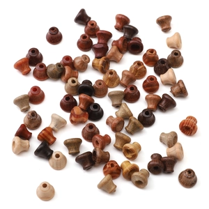 Natural Wood Vase Stupa Beads DIY Jewelry Making Handmade Bracelet Necklace Accessory Bell Shaped Wooden Spacer Beads