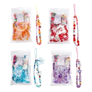Kit de perles DIY pour bijoux de téléphone avec perles en argile et pendentifs variés