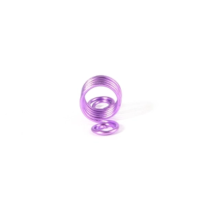 Spirale à cheveux violette avec ressort à 5 anneaux et finition métallique pour coiffure DIY