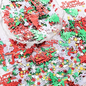 Lot de paillettes de Noël en formes d'étoiles et sapins pour décorations DIY