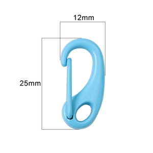Light blue alloy lobster clasp spring hook diy jewelry accessory 25mm height