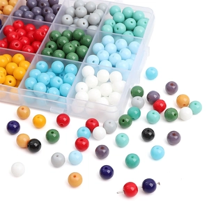 Set di perle colorate in vetro da 8mm in scatola per creazione gioielli fai da te
