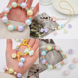 Set di perline acriliche iridescenti 16mm per creare collane e braccialetti a mano
