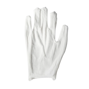 White anti-oxidation cotton work gloves for jewelry making and precision handling
