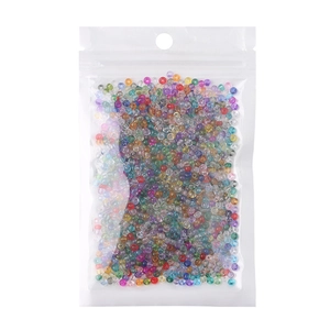 Mélange de perles en verre colorées en sachet pour la création de bijoux DIY et colliers