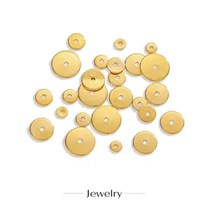 Stainless Steel Gold Silver Spacer Beads Flat Round Abacus Beads For DIY Jewelry Making Necklace Bracelet Accessory