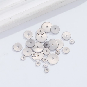 Flat stainless steel abacus beads for DIY necklace and bracelet jewelry making