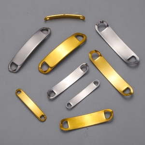 Connettori ricurvi in acciaio inossidabile placcato oro 18K e argento per gioielli DIY