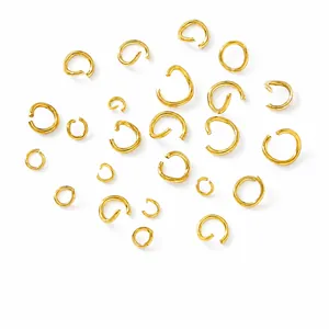 Anillas de Salto Abiertas de Acero Inoxidable Chapado en Oro de 18K para Creación de Joyas DIY Collar Pulsera Accesorios