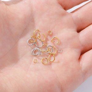 Anillas abiertas de acero inoxidable chapado en oro de 18K y plata para joyería DIY