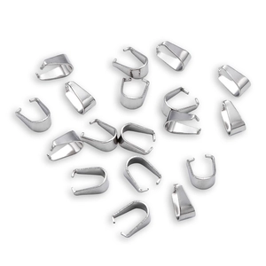 Belières polies en acier inoxydable argenté pour pendentifs et création de bijoux DIY