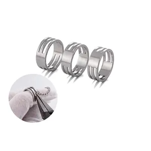 Stainless Steel Jump Ring Opener Ring Tool For DIY Jewelry Making Geometric Hollow Silver Metallic Functional Handcraft Ring